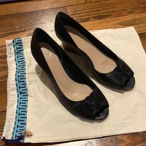 Tory Burch Wedge Open-toe Pumps